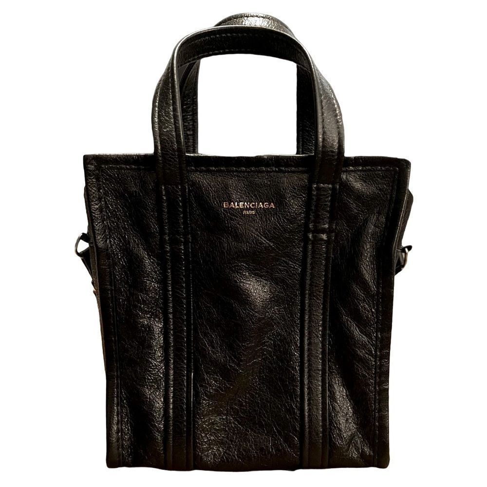 🛑SOLD!🛑 BALENCIAGA XS Bazar Shopper Crackled Leather Tote Bag